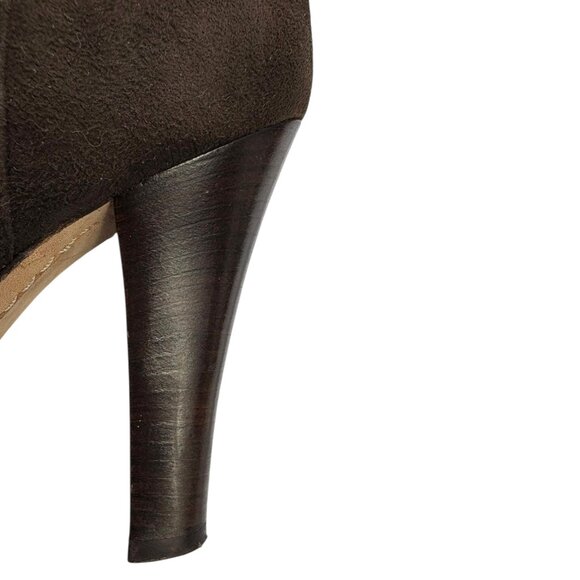 Lambertson Truex Brown Sheepskin Shearling Cuff Mid Calf Boots - Picture 9 of 11